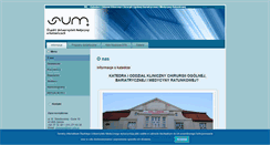 Desktop Screenshot of chirurgia.sum.edu.pl