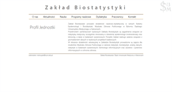 Desktop Screenshot of biostat.sum.edu.pl